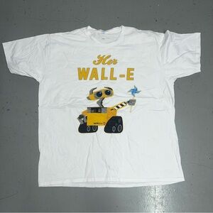 Disney White and Yellow Wall-E Short Sleeve Tee